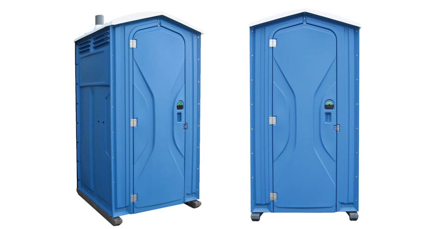 Long-term porta potty units on site in Brighton, Michigan